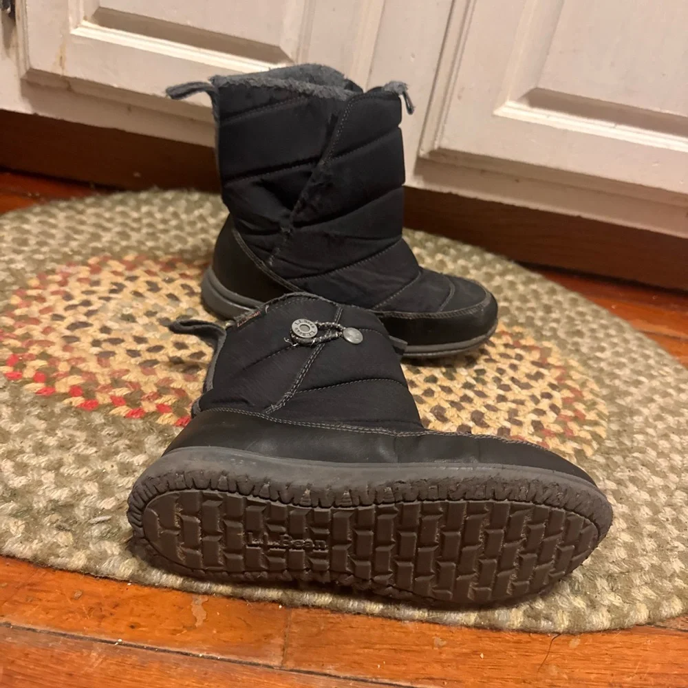 L.L. Bean Black winter Boots primaloft ultralight girls boys size 3